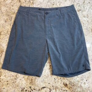 Freeworld Hybrid Stretch Shorts Mens 34 Blue Gray Golf Casual Performance